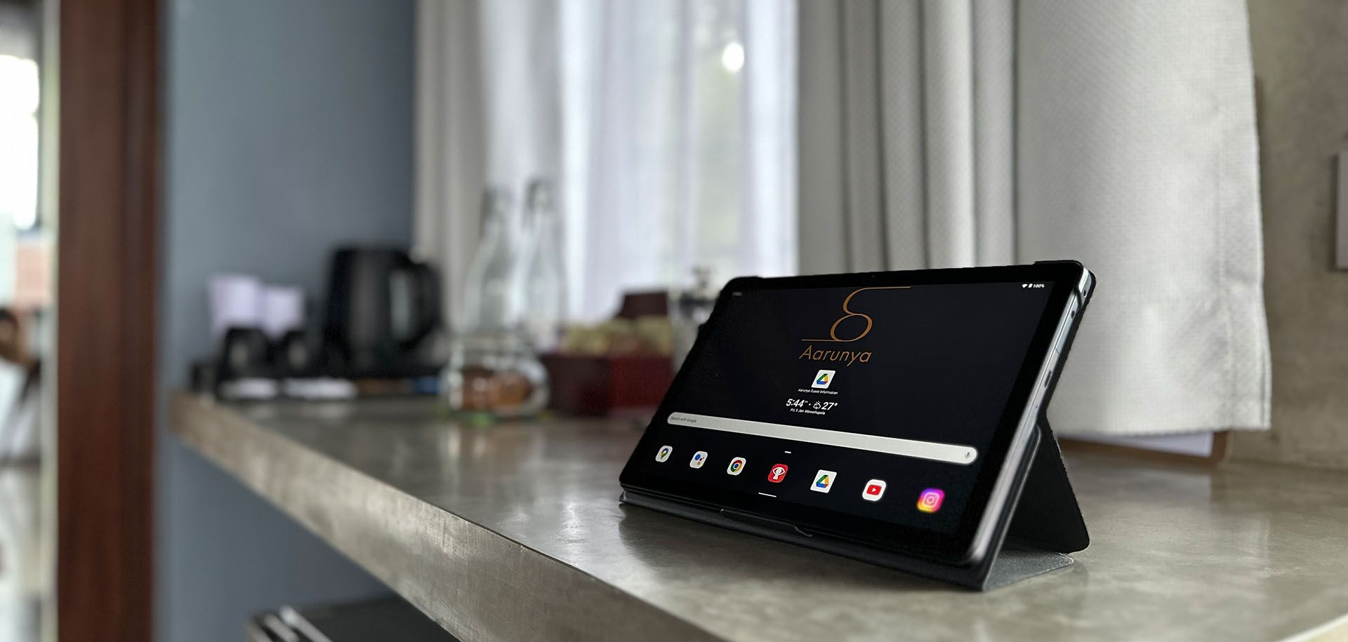 Smart room device for a villa at Aarunya Nature Resort