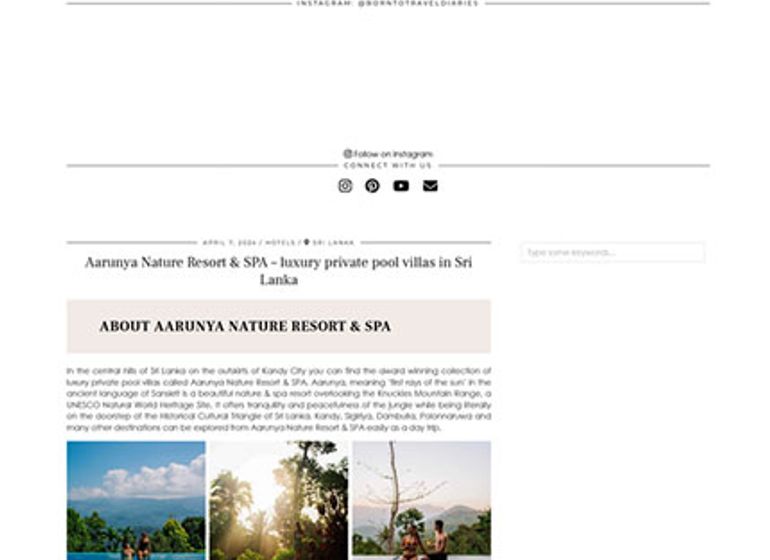 Featurette of Aarunya Nature Resort on Born to Travel Diaries