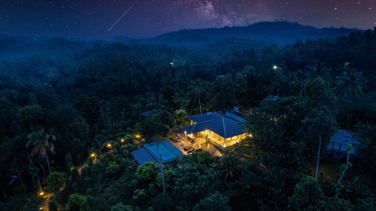 Nightime view of Aarunya Nature Resort