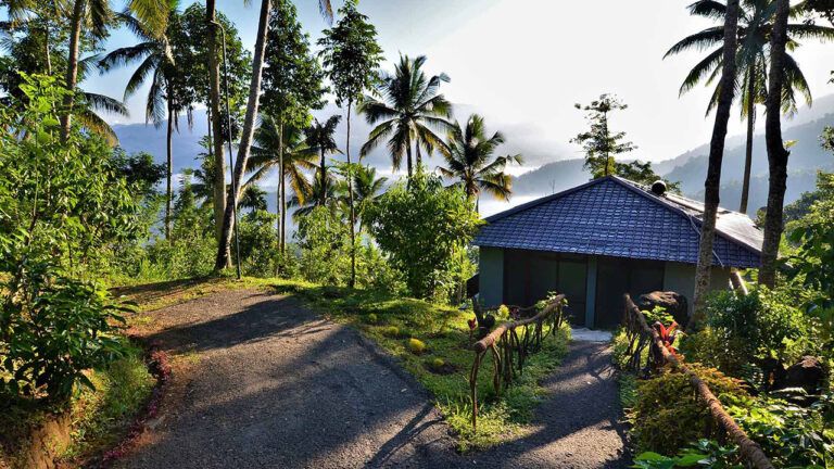 Pathway leading to villas at Aarunya Nature Resort