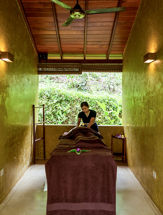 Spa treatment at  Aarogya Luxury Spa in Aarunya Nature Resort