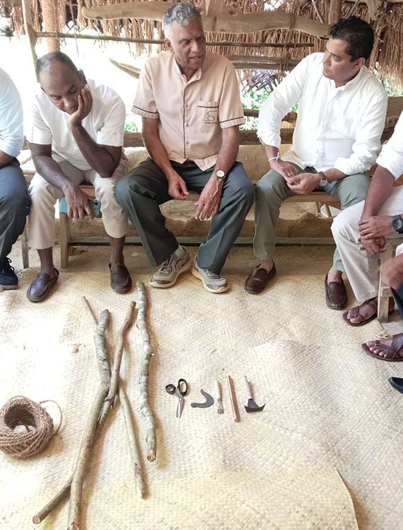 Cinnamon peeling session with local expert at Aarunya Estate