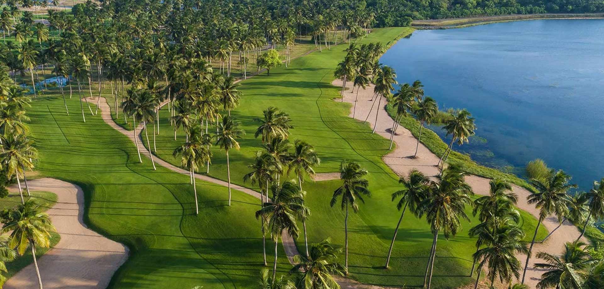 Scenic nature views with reservoir at Victoria Golf Club