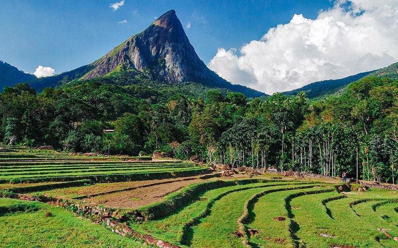 View of Lakegala mountain in the scenic landscape of Kandy