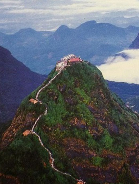 Scenic view of Adams Peak from a distance