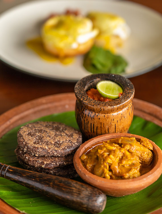 Traditional Sri Lankan dish at Aarunya Nature Resort
